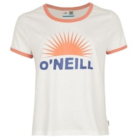 O'Neill T-Shirt Marri Ringer mit Kultprint auf Wasserbasis weiß