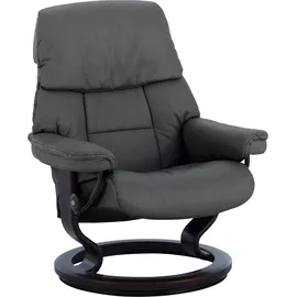 Stressless Relaxsessel "Ruby", grau (rock paloma), B:74cm H:97cm T:74cm, Leder BATICK: BATICK ist ein leicht korrigiertes, durchgefärbtes und genarbtes Möbelleder, bei dem die meisten Unebenheiten und Spuren in der Regel entfernt wurden.