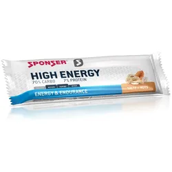 Sponser Riegel High Energy (hohe Energiedichte, optimale Verträglichkeit) Salty Nuts - Testsieger - 30x45g Box