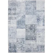 benuta Vintage-Teppich, Blau, Kunststoff, Vintage, Rechteckig, 60x120 cm Oeko-Tex® Standard 100, in verschiedenen Größen erhältlich, rutschfeste Unterfläche, waschbar, Teppiche - Böden, Teppiche, Vintage-Teppiche