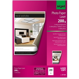 Sigel Fotopapier für Farblaser A4, 200g/m2, 200 Blatt (LP 344)