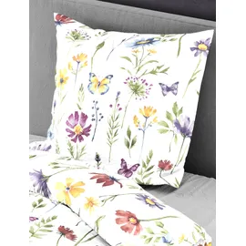 BIERBAUM Bettwäsche Seersucker Bunt 100% Baumwolle, 135x200 % 80x80 cm