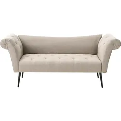 Chaiselongue NANTILLY Stoff Hellbraun