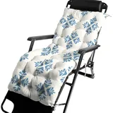 FANSU Dicke Liegenauflage, Europäisch Stil Auflagen für Gartenliegen mit Bändern Antirutsch Auflage für Sonnenliege Relax Liegenauflage für Deckchair Liegestuhl Garten Camping (Weiß 1,52x170cm)
