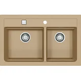 ALVEUS Atrox 50 rechts Granit beige Handbetätigung 790 x 500 mm