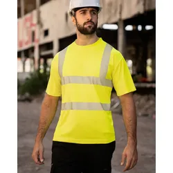 Korntex Hi-Vis Broken Reflective Premium T-Shirt Alhambra - signal yellow - 4XL
