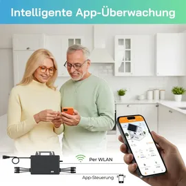 sunniva Balkonkraftwerk Full Black Bifazial 1840 W inkl. TSUN 2000 W Wechselrichter + 4 x 460 W Solarmodule