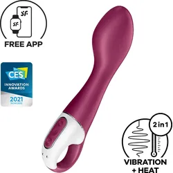 Satisfyer Hot Spot Connect App, 21,5 cm, beere | weiß