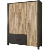 Möbel Kraft Kleiderschrank ¦ holzfarben ¦ Maße (cm): B: 166 H: 214 T: 58.0