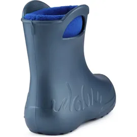 Ladeheid Eva Kinder Jungen Mädchen Gummistiefel Regenschuhe gefüttert LA-CA-03 (Metallisches Blau/Marineblau-2, 34/35 Eu) - 34/35