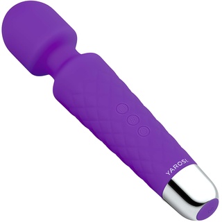 Kabelloser Massagestab von Yarosi - Stärkste Therapeutische Vibrationskraft - Magischer Stressbefreier - Perfekt für Muskelschmerzen und Erholung nach Ihrem Sportprogramm - Violett