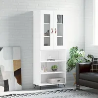 VidaXL Highboard Weiß 69,5x34x180 cm Holzwerkstoff