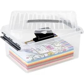 SUNWARE Q-Line Aufbewahrungsbox 40 x 30 x 18 cm 6-tlg. transparent/silber