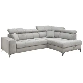 ed exciting design Sydney Ecksofa 282 x 128 cm, Rechts Taupe,