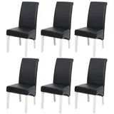MCW Esszimmerstuhl, Schwarz, Leder, 46x99x50 cm, Esszimmer, Stühle, Esszimmerstühle, Vierfußstühle