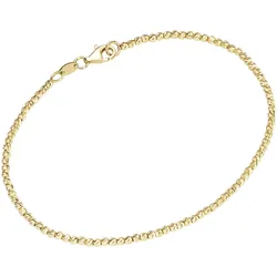 Armband SMART JEWEL "mit facettierten Kugeln, Silber 925", gold, Armbänder, Damen, 19cm, Silber 925 (Sterlingsilber)
