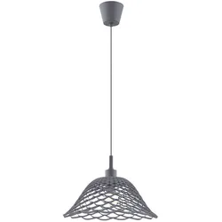 Design Decken Pendel Hänge Lampe Küche Ess Zimmer Beleuchtung rund Geflecht grau