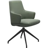 Stressless Stuhl Vanilla | Drehgestell D350 Batick Thyme Green Mit Armlehnen Niedriger Rücken Matt Schwarz