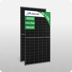 450W JA Solar Bifacial JAM54D40 LB Solarmodul - Preis inkl. MwSt. gem. § 12 Abs. 3 UStG