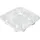 NATUREStar Becherhalter Quattro Zuckerrohr Weiss 21,5x21,5x4 cm Einweg Becher Halter Tragetablett Bechertablett