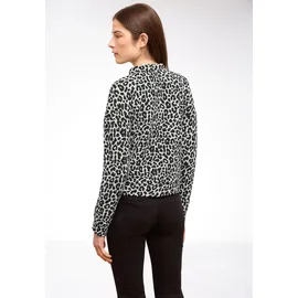 street one studio Cardigan mit allover Leoprint Schwarz 44