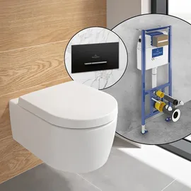 Villeroy & Boch Embrace Wand-WC mit WC-Sitz Stone White