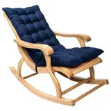 Morbuy Deckchair Auflagen für Gartenliegen, Sonnenliege Kissen Tragbare Garten Innenhof Gepolstertes Bett Relax-Liegestuhl Sitzauflage für Deckchair, Innen, Außen (120x50cm,Marineblau)