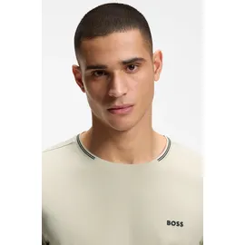Boss Green T-Shirt BOSS GREEN "Taul Stretch-Baumwoll-Pique", Herren, Gr. 4XL, light beige275, Single Jersey, Obermaterial: 92% Baumwolle, 8% Elasthan, regular fit normal, Rundhals, Rippbündchen, Shirts T-Shirt, aus softem Stretch-Baumwoll-Piqué, Regular Fit, Kühlend