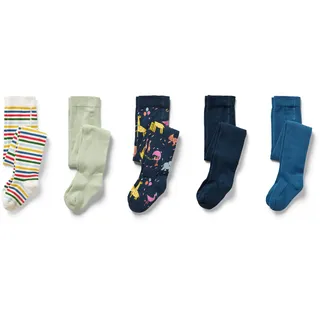 Tchibo - 5 Paar Kinder-Strumpfhosen - Baby - Gr. 86/92 - mintgrün/jacquard