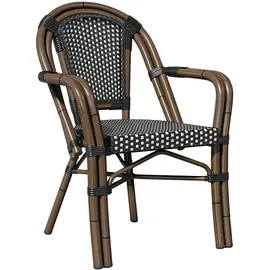 GGM Möbel Kreta Gartenstuhl 57 x 56 x 88 cm schwarz 4 St.