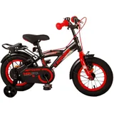 Volare Kindervelo, 12 Zoll Kinderrad in Schwarz Rot