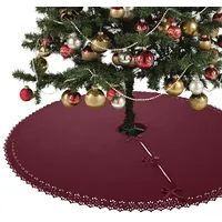 Wometo Weihnachtsbaumdecke Ø 120 cm rot
