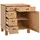 Home Affaire Unterschrank HOME AFFAIRE "Oslo", beige (natur gebeizt, gewachst), B:75cm H:85cm T:60cm, Massivholz, Schränke, Unterschrank, 75 cm breit, 1 Tür, 5 Schubladen, aus Kiefer, Metallgriffe