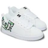 DC Shoes "Court Graffik", Damen, Gr. 9(42), liquid fuego weiß, Obermaterial: Leder (Kuh) / Futter: Textil / Außensohle: Gummi., Schuhe Schnürschuh