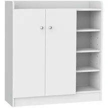 Homcom Schuhschrank 83 x 90 x 30 cm 2-türig weiß