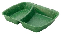 Greenbox Mehrwegbehälter Häppy Box, HP4/2, 2-geteilt DFC00844 , 1 Karton = 4 Packungen à 15 Stück, Farbe: spinat / dunkelgrün