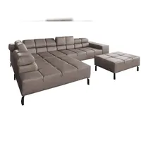 KAWOLA Ecksofa NELSON dunkelbraun Leder