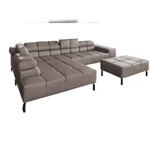 KAWOLA Ecksofa NELSON dunkelbraun Leder