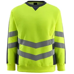 Warnschutz Sweatshirt "WIGTON" Safe Supreme UV-Schutz - XXL - gelb/schwarzblau
