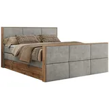 MKS Boxspringbett mit Bettkasten ¦ grau ¦ Maße (cm): B: 168 H: 113