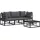 vidaXL Gartenlounge Loungeset schwarz