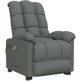 vidaXL Massagesessel 99 x 102 x 99 cm Dunkelgrau elektrisch mit Liegefunktion