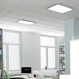 ETC Shop LED Einbaupanel 2er Set quadratisch Aluminium