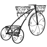 Felenny Fahrrad Pflanzenständer 60 x 30 cm Schwarz