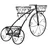 Felenny Fahrrad Pflanzenständer 60 x 30 cm Schwarz