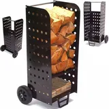 Apex Digital Kaminholzwagen Kaminholzkorb XL Holzwagen Holzkorb Holz Kaminkorb Brennholz