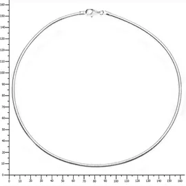 Ostsee-Schmuck Halsreif Omega 3,0 mm Silber 925