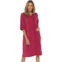 Undercover Damen Frottee-Bademantel 100% Baumwolle mit Reißverschluss, zum Trocknen und als Morgenmantel, 42-44 - 40-42