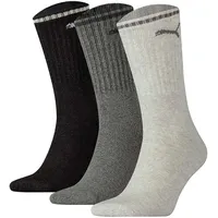 Puma Unisex Socken 3er Pack Schwarz/Grau 39-42