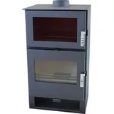VERSO F Kaminofen mit Backfach 9 kW - Schwarz